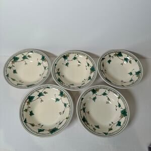 Keltcraft Noritake Ivy Lane Cereal Soup Bowls 9180 Ireland 7" Set of 5